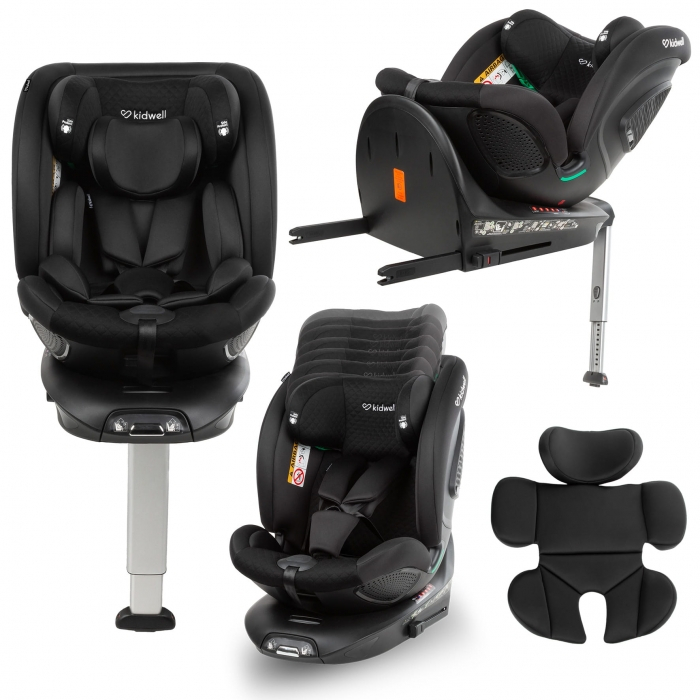 Scaun auto cu ISOFIX Kidwell GoCar, grupa 40-135 cm, i-Size, omologare R129 - Negru [2]