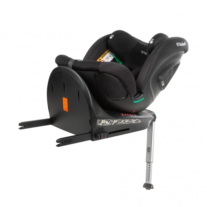 Scaun auto cu ISOFIX Kidwell GoCar, grupa 40-135 cm, i-Size, omologare R129 - Negru-Gri [9]