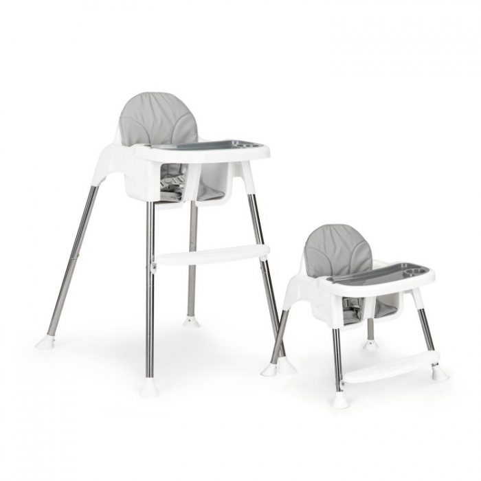 Scaun de masa 2 in 1 cu tapiterie Ecotoys HC-135C - Alb [8]