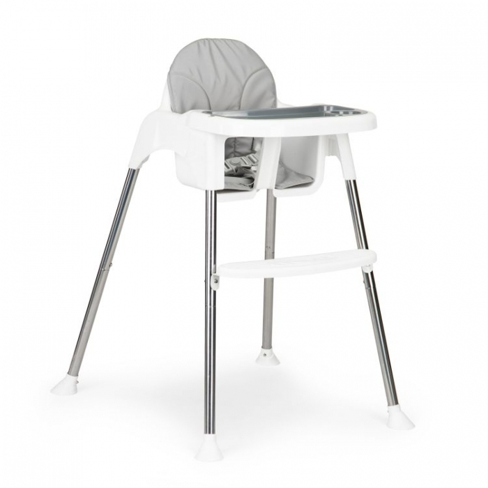 Scaun de masa 2 in 1 cu tapiterie Ecotoys HC-135C - Alb [1]