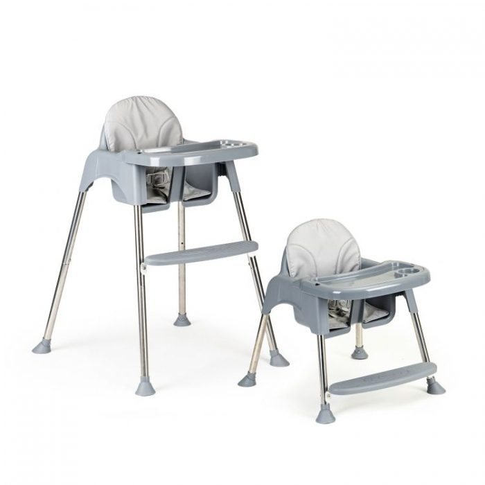 Scaun de masa 2 in 1 cu tapiterie Ecotoys HC-135C - Gri [9]