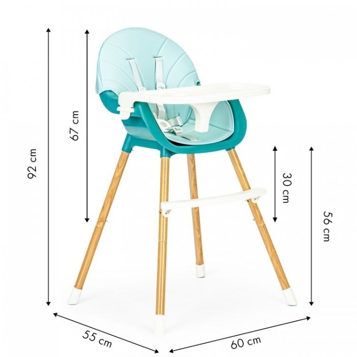 Scaun de masa 2 in 1 Ecotoys HA-004 – Albastru [5]