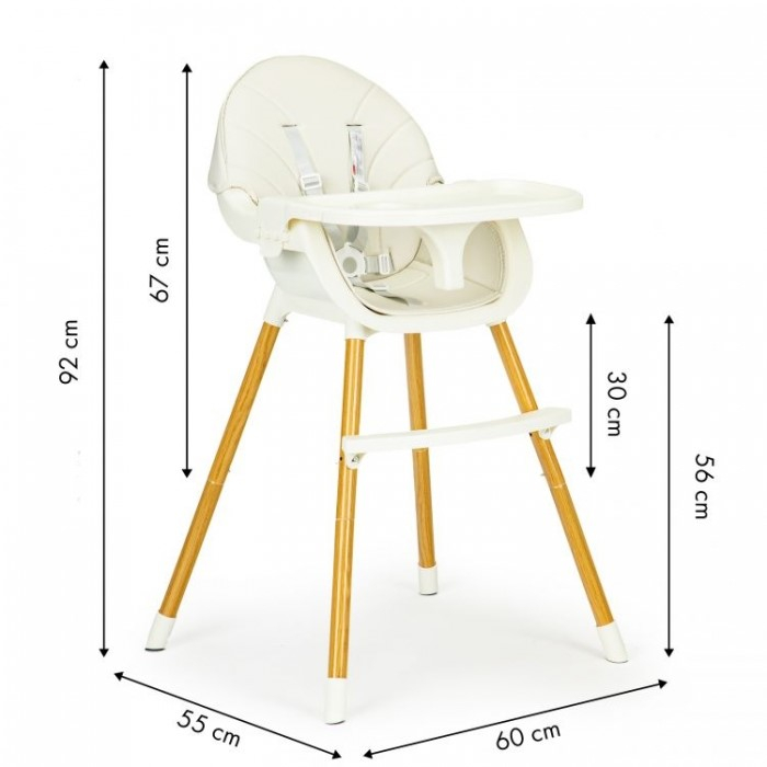 Scaun de masa 2 in 1 Ecotoys HA-004 - Bej [6]