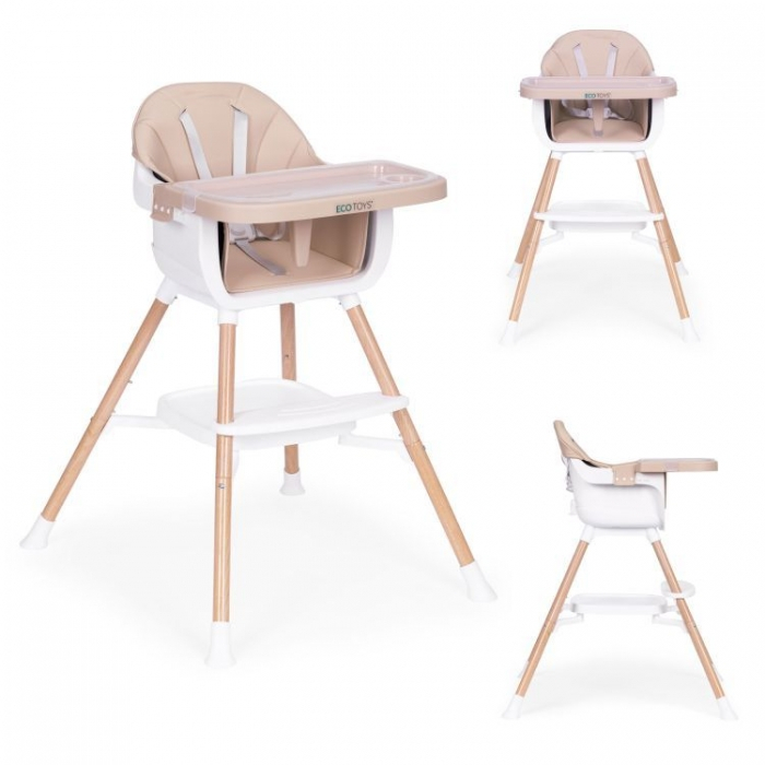 Scaun de masa 2 in 1 Ecotoys HC508 - Bej [2]