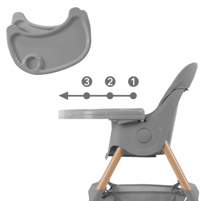 Scaun de masa 2 in 1 Kidwell KARIMI - Gri [8]