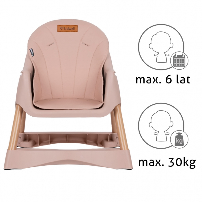 Scaun de masa 2 in 1 Kidwell KARIMI - Roz [9]