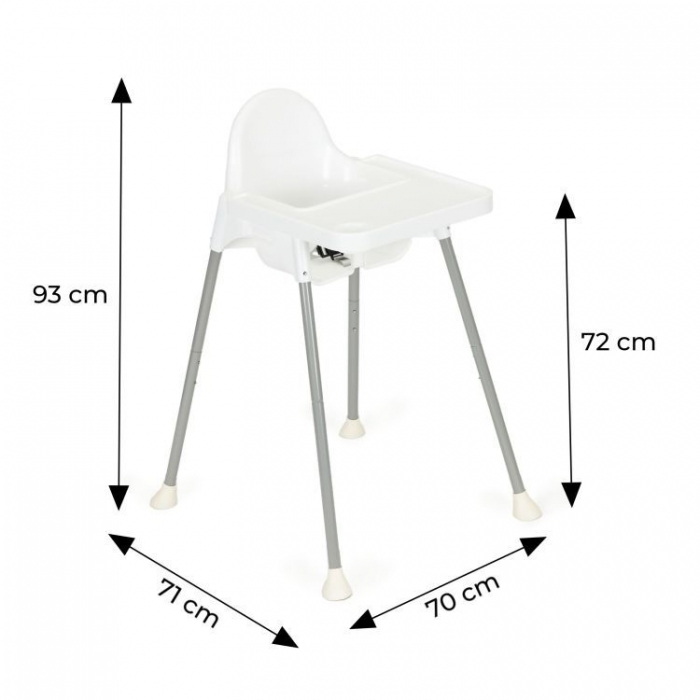 Scaun de masa 2 in 1 pentru copii Ecotoys HA-007 - Alb [11]