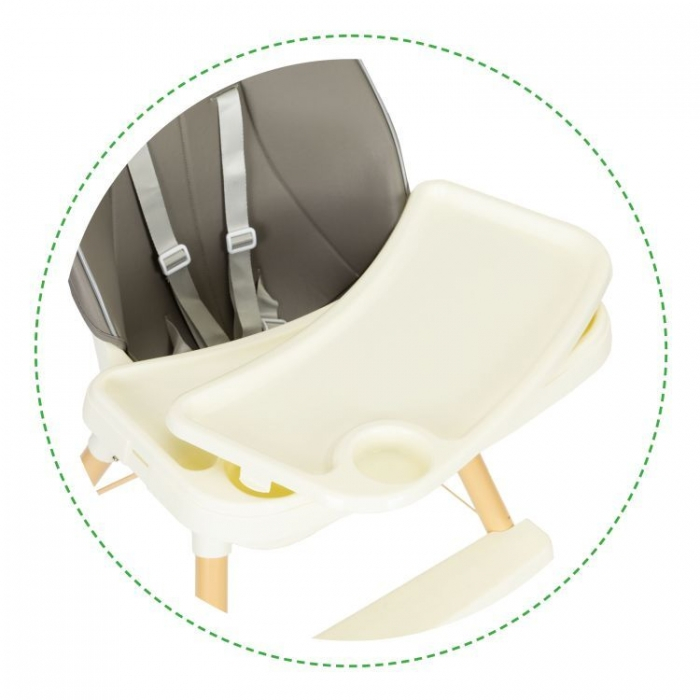 Scaun de masa 2 in 1 pentru copii Ecotoys HA-018 - Gri [7]