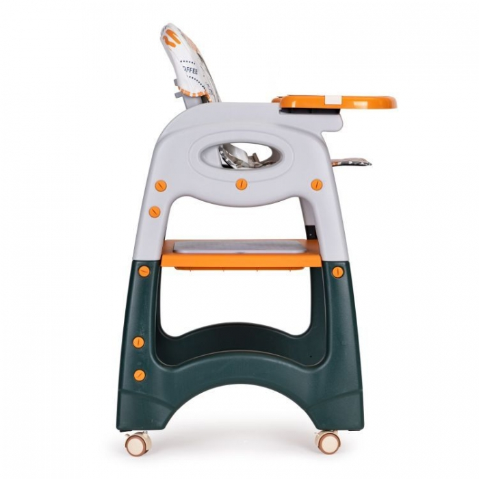 Scaun de masa 2 in 1 pentru copii Ecotoys HA-033 - Portocaliu [3]