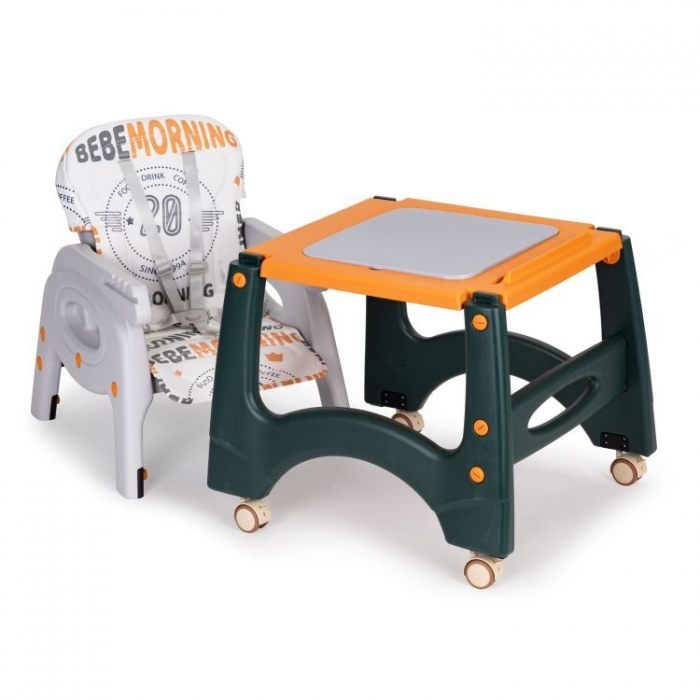 Scaun de masa 2 in 1 pentru copii Ecotoys HA-033 - Portocaliu [4]