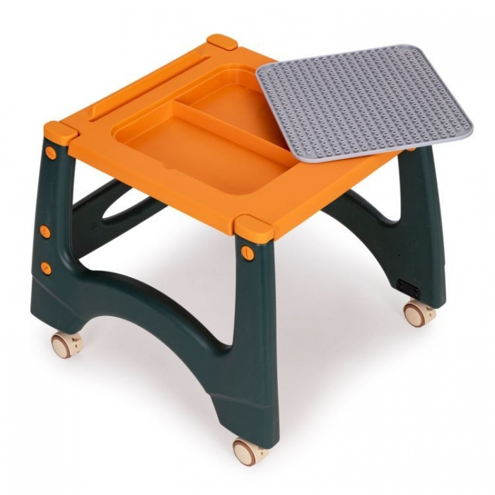 Scaun de masa 2 in 1 pentru copii Ecotoys HA-033 - Portocaliu [5]