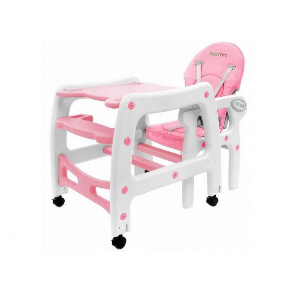 Scaun de masa 3 in 1 Ecotoys HC-223 Roz [4]