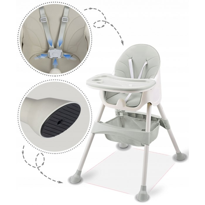 Scaun de masa 3 in 1 Ricokids Milo - Gri [5]