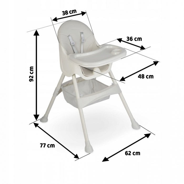 Scaun de masa 3 in 1 Ricokids Milo - Gri [7]