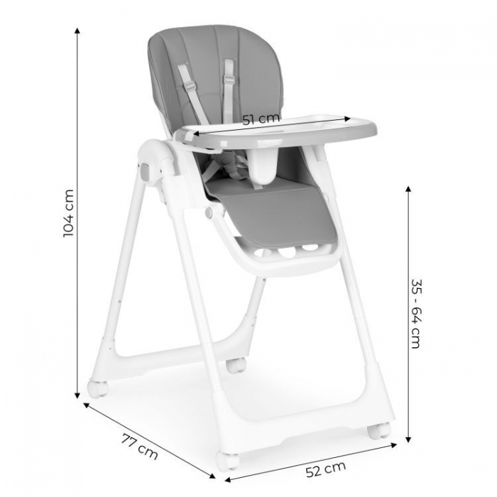 Scaun de masa pentru copii Ecotoys HA-013 - Gri inchis [8]