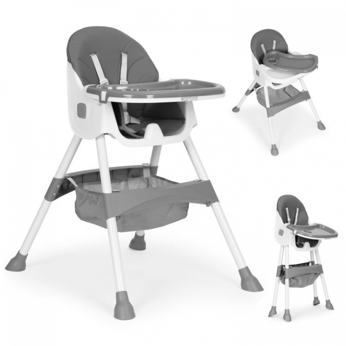 Scaun de masa pentru copii Ecotoys HC521 - Gri [2]
