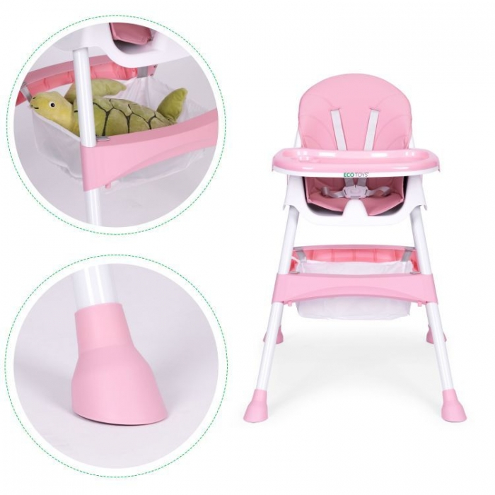 Scaun de masa pentru copii Ecotoys HC521 - Roz [11]