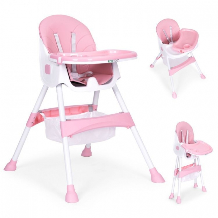 Scaun de masa pentru copii Ecotoys HC521 - Roz [2]