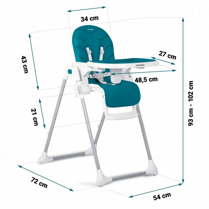 Scaun de masa pentru copii Ricokids Tulo 700601 - Albastru [9]