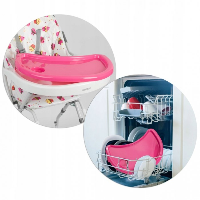 Scaun de masa Ricokids Eldo - Alb - Roz [2]