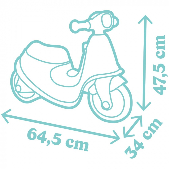 Scuter Smoby Scooter Ride-On albastru [2]