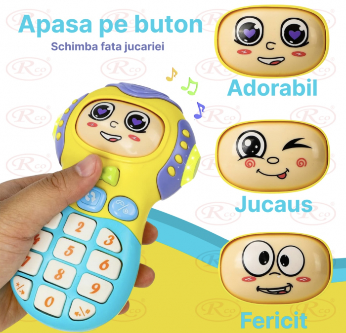 Set 3 Jucarii interactive bebe Volan Telefon si Chei cu lumini [2]