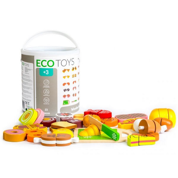 Set alimente din lemn Ecotoys 23 buc [6]