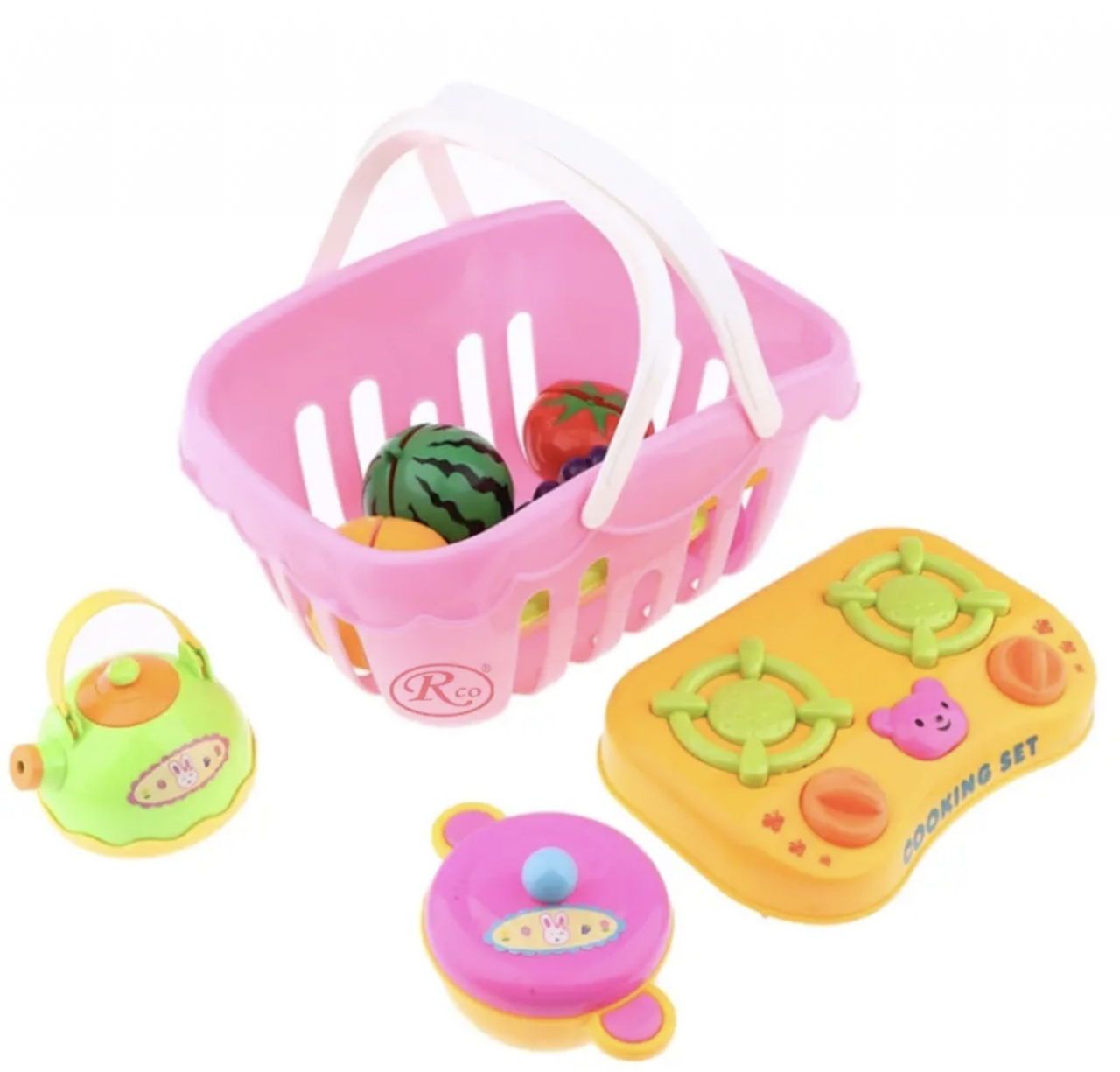 Set bucatarie Ceainic Aragaz Fructe-legume feliate [2]