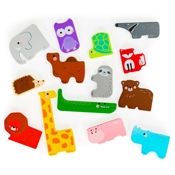 Set cu 14 figurine in forma de animale din lemn Ecotoys 3002 [6]
