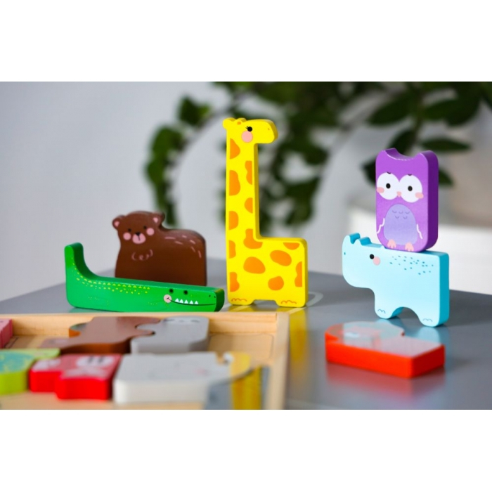 Set cu 14 figurine in forma de animale din lemn Ecotoys 3002 [2]