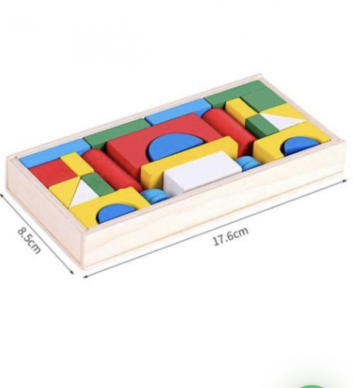 Set cuburi de constructie din lemn, 26 piese, mini [2]