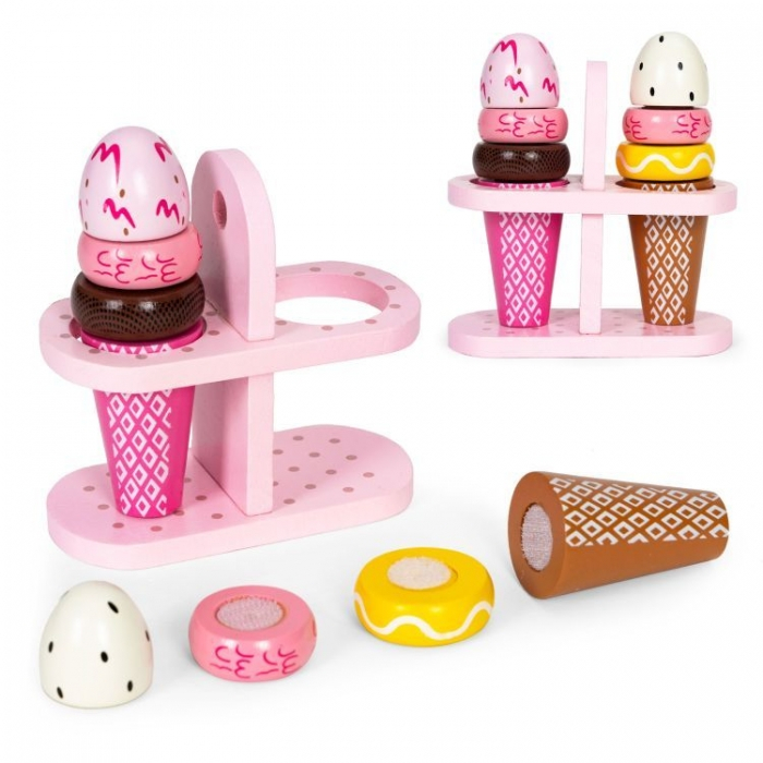 Set de 2 inghetate din lemn pentru copii, 9 elemente, Ecotoys TL12106 [2]