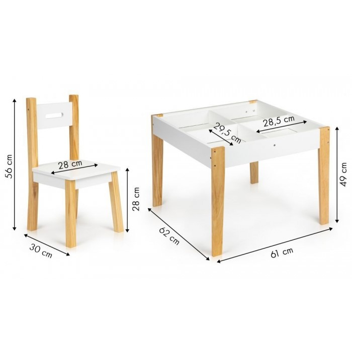 Set de masa cu doua scaune pentru copii Ecotoys OTI43 [6]