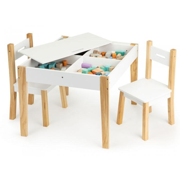 Set de masa cu doua scaune pentru copii Ecotoys OTI43 [4]