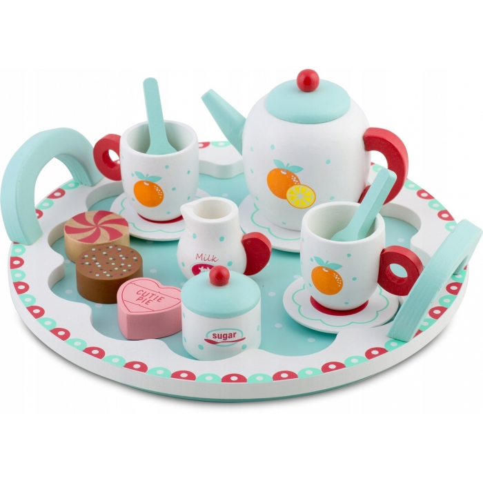 Set din lemn pentru servit ceaiul Ricokids RK-869 - Turcoaz [7]