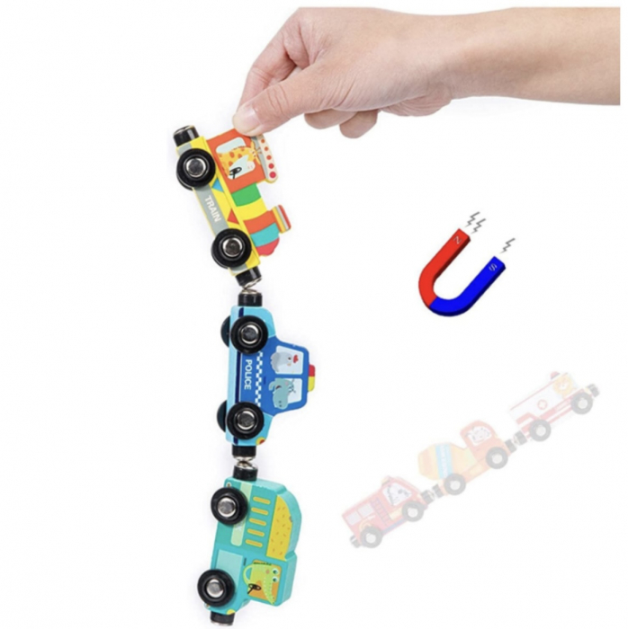 Set educativ, trenulet magnetic si semne rutiere, 3 ani [4]