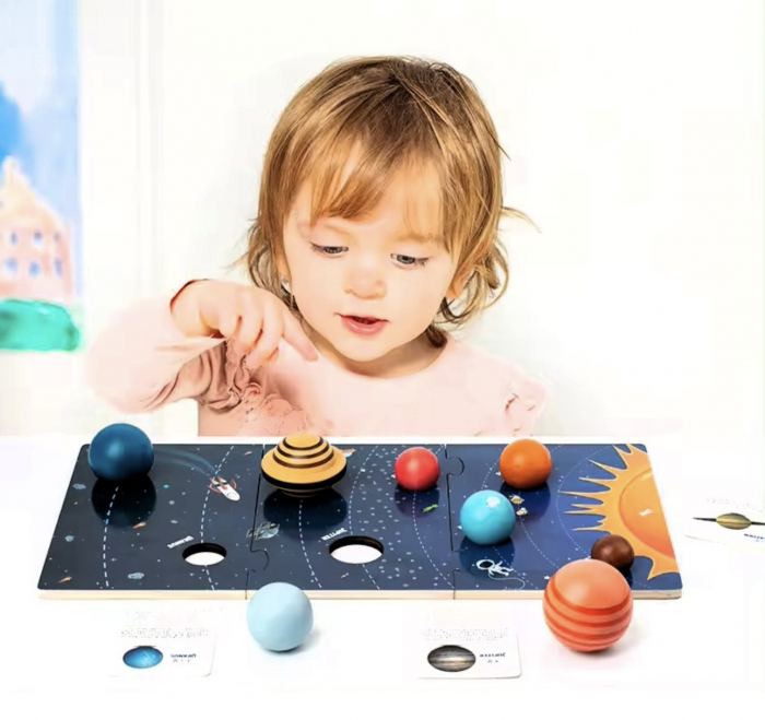 Sistemul solar - joc Montessori de lemn [2]