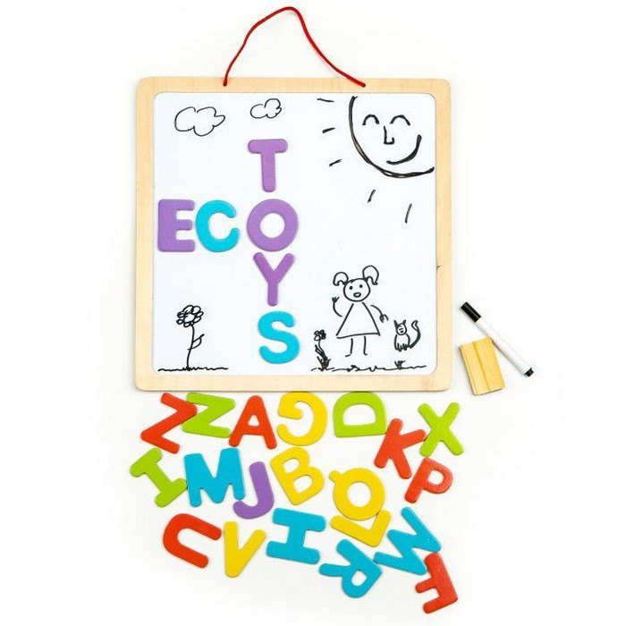 Tabla educationala 3 in 1 cu litere magnetice Ecotoys ESC-W-018A [3]