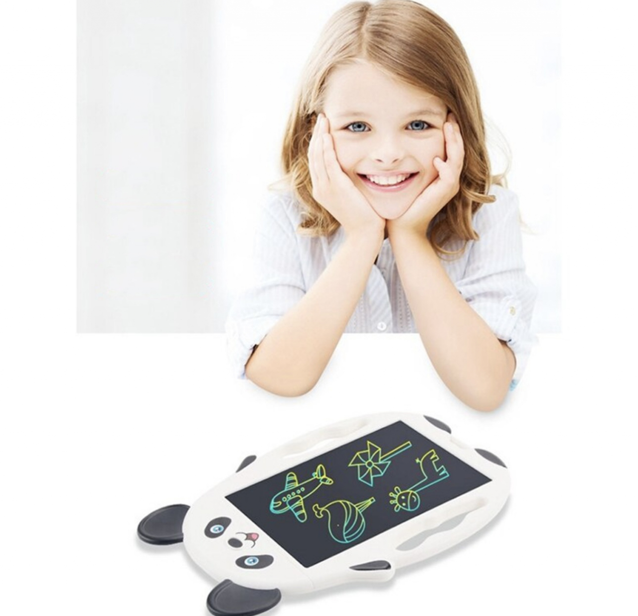 Tableta scris-desen LCD Buton stergere Panda [2]