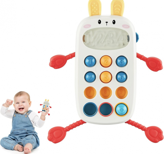 Telefon bebelusi cu sunete si joc dentitie, Iepuras, 18 luni [1]