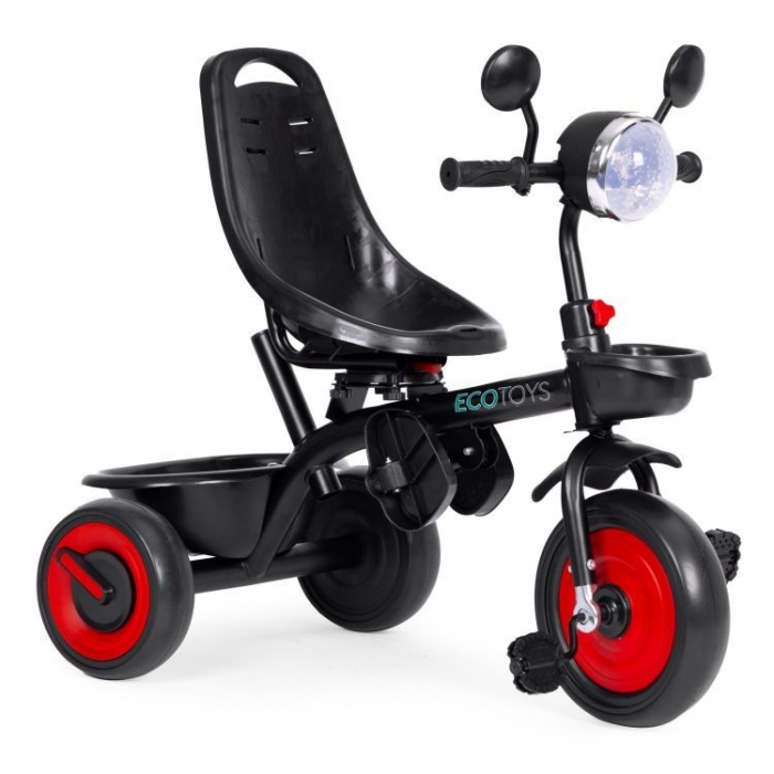 Tricicleta 3 in 1 pentru copii, scaun rotativ 360°, roti din spuma EVA, Ecotoys WQL-066-51 - Rosu [8]