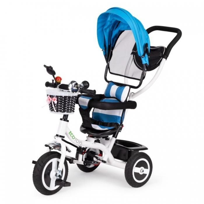 Tricicleta cu sezut rotativ Ecotoys JM-066-9L - Albastra [8]