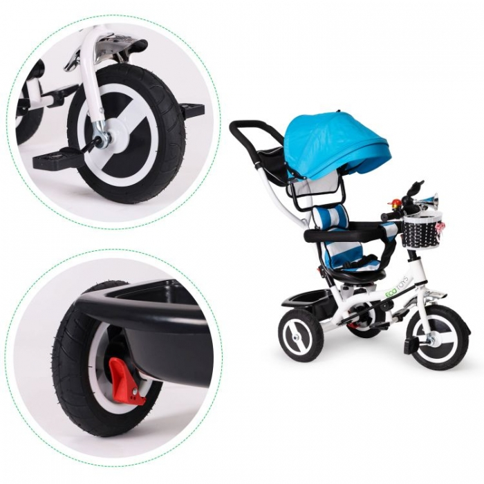 Tricicleta cu sezut rotativ Ecotoys JM-066-9L - Albastra [3]