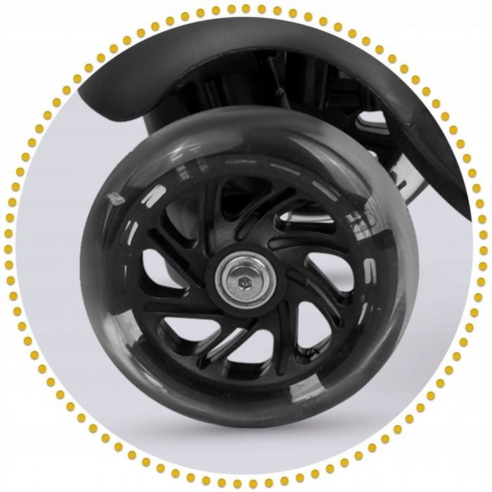 Trotineta 3 in 1 cu roti cu LED Ricokids Cubi 765500 - Negru - Portocaliu [7]