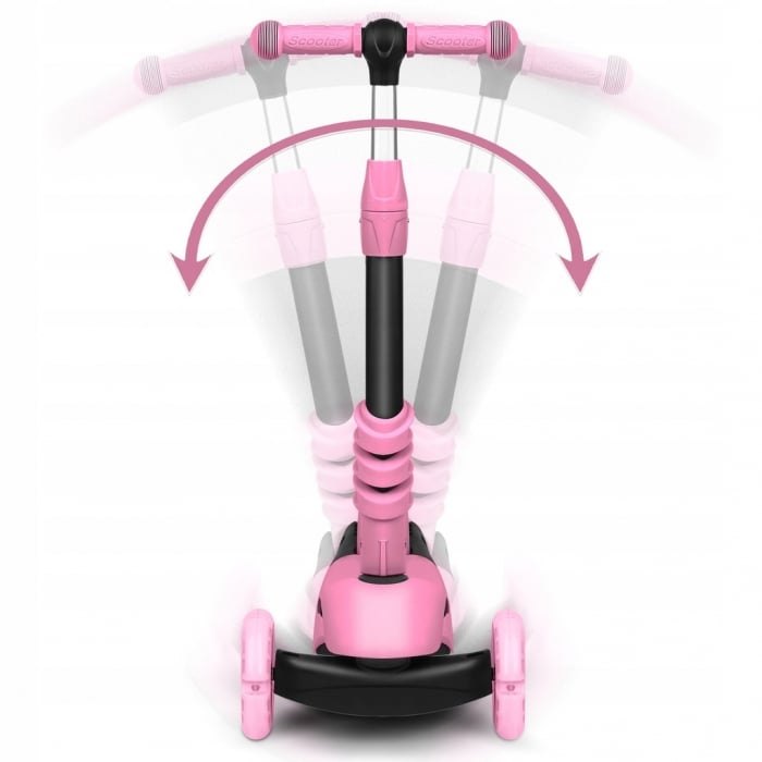 Trotineta 3 in 1 cu roti cu LED Ricokids Todi 765400 - Roz [3]
