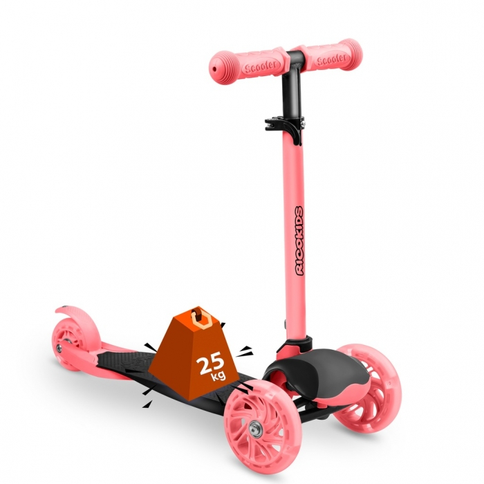 Trotineta cu roti cu LED Ricokids Loco 765108 - Roz cu negru [5]