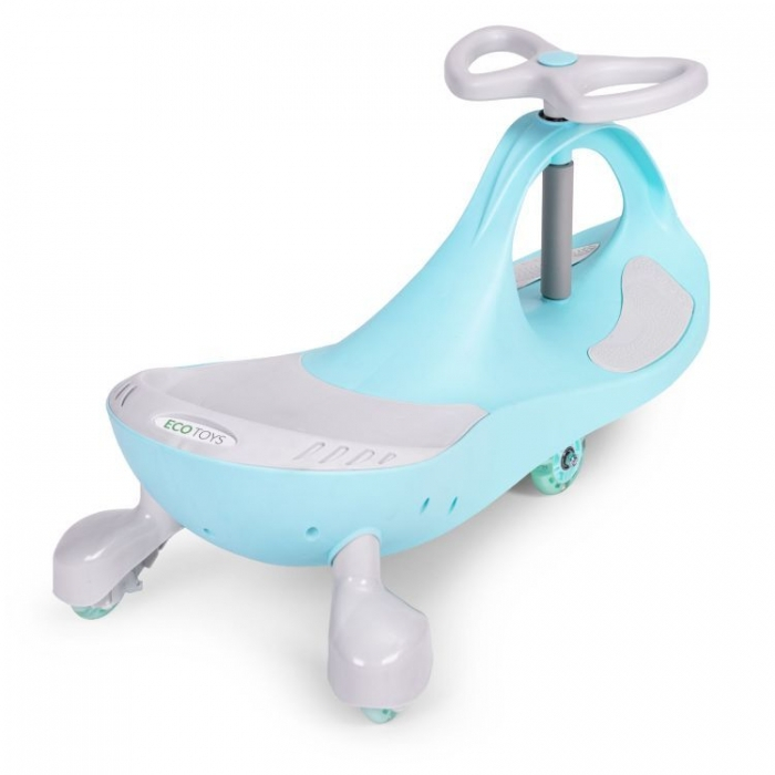 Trotineta gravitationala tip barca cu roti LED Ecotoys YM-SW-1 - Albastru [4]