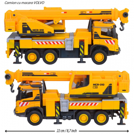 Camion cu macara Majorette Volvo Truck Crane cu lumini si sunete [2]