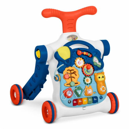 Jucarii Bebelusi - Antemergator educational 4 in 1 Ricokids 781900 - Albastru