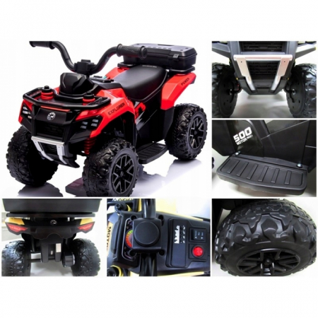 ATV electric pentru copii R-Sport J9, 70x44x40 cm, varsta 1.5-4 ani, roti si scaun din plastic, putere 25W - Rosu [5]